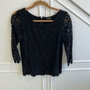 Club Monaco black lace top size S